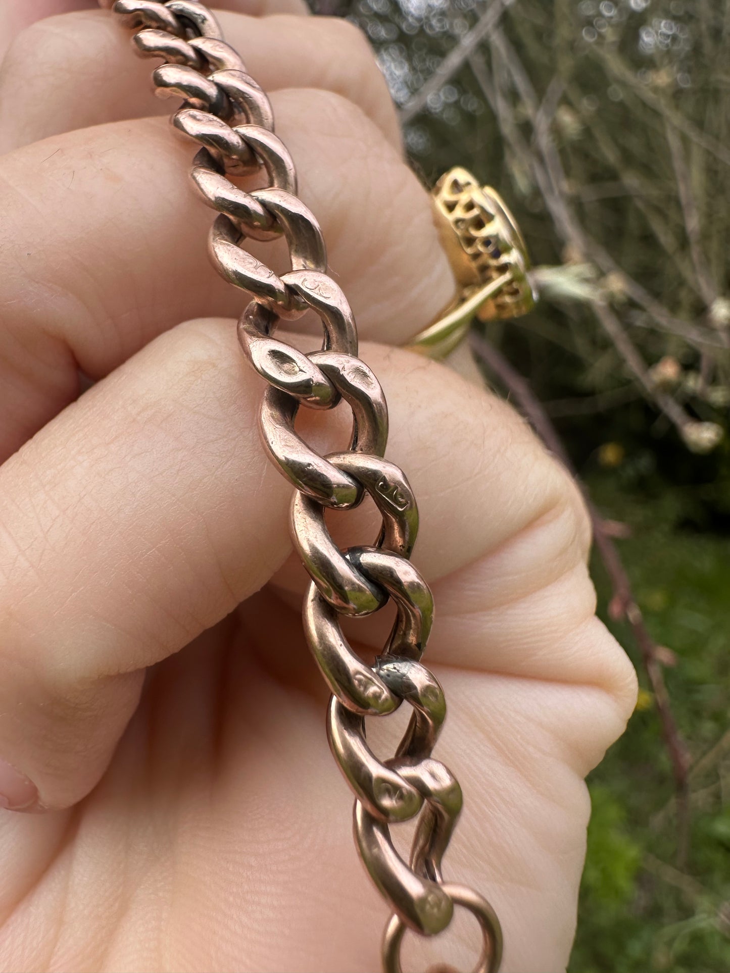 9ct Rose Gold Curb extender