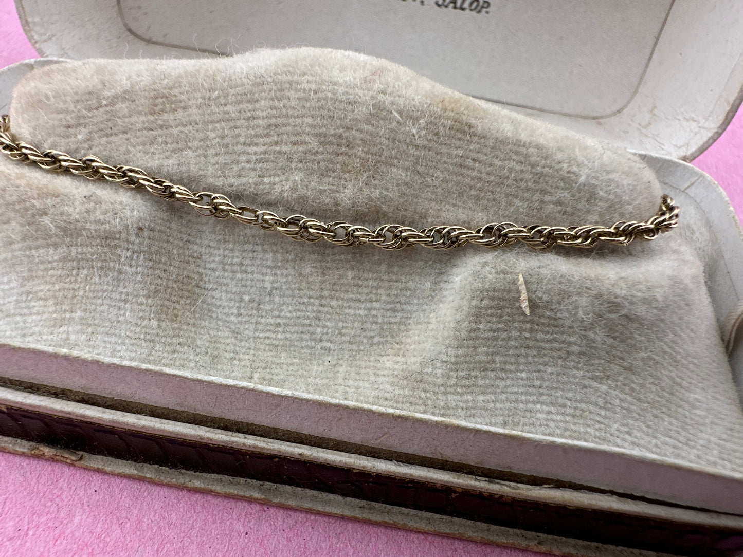 Vintage 9ct Gold mini rope bracelet