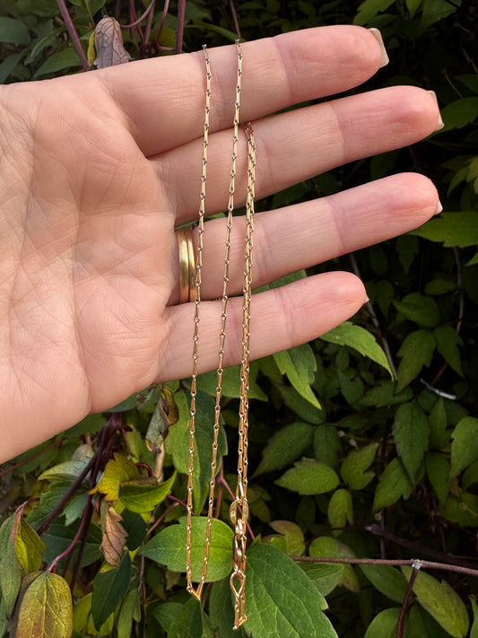 Vintage 9ct dainty Hayseed Chain
