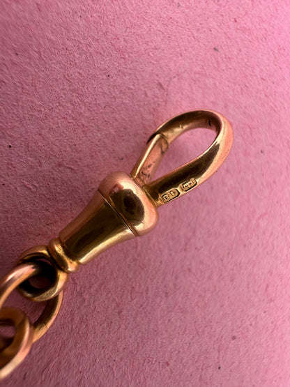 Vintage 18ct Gold Cable Extender with Antique 18ct gold Dog clip