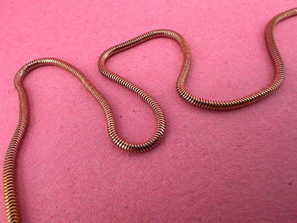 Antique 9ct Rose Gold Snake chain with bolt clasp
