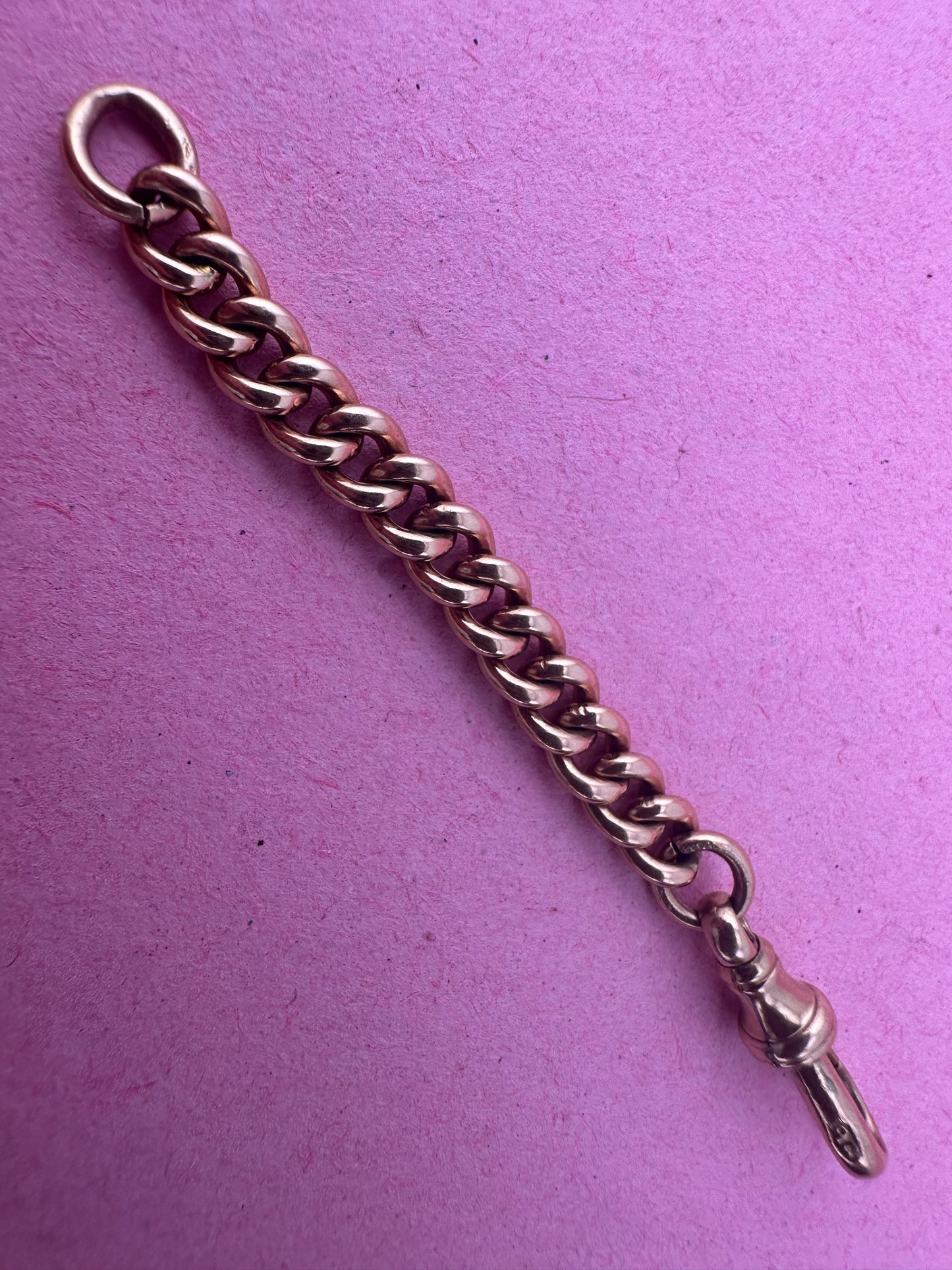 9ct Rose Gold Curb extender