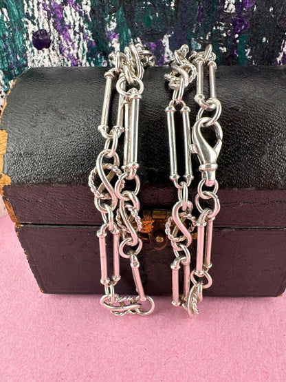 Sterling Silver Trombone with Celtic knot chain