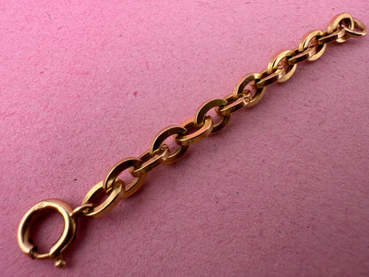 Vintage 18ct Gold Cable extender with Original Spring clasp