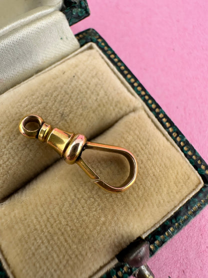 Antique 9ct Gold Dog clip