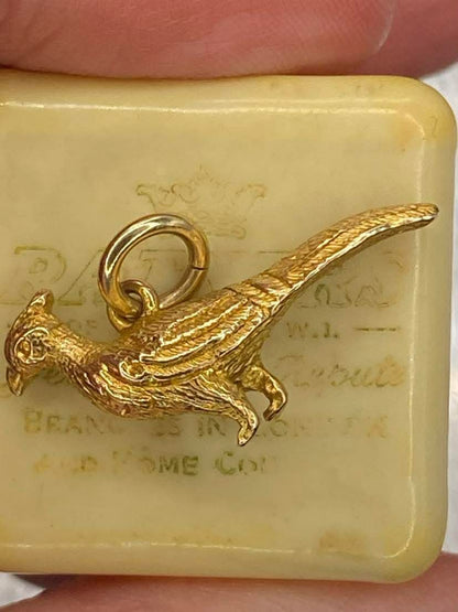Antique 9ct Gold Pheasant charm