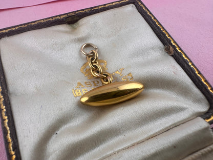Antique 10ct gold Torpedo pendant