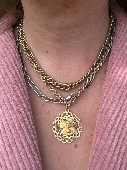 Vintage 18ct Gold Fortuna Pendant