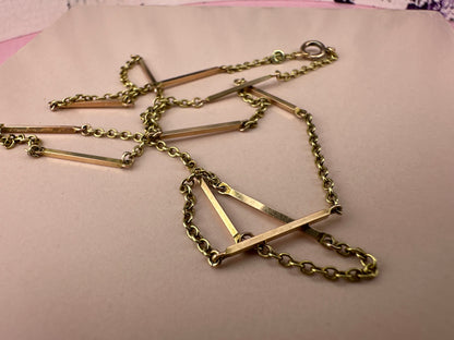 Antique 15ct Gold Bar link chain