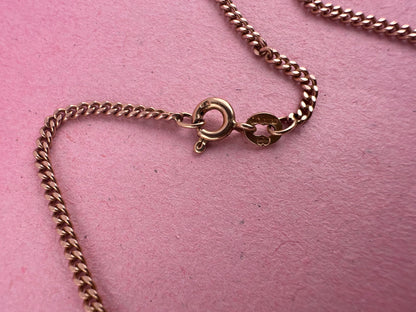 Vintage UnoAerre 9ct Rose Gold Curb chain