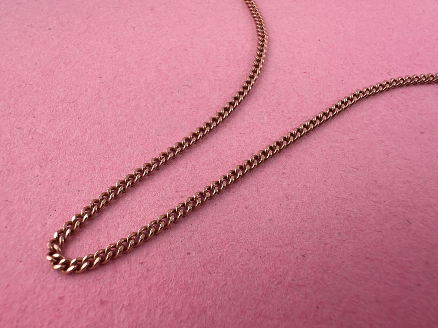 Vintage UnoAerre 9ct Rose Gold Curb chain