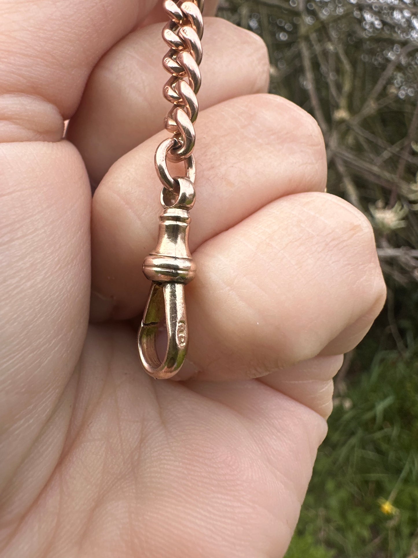9ct Rose Gold Curb extender