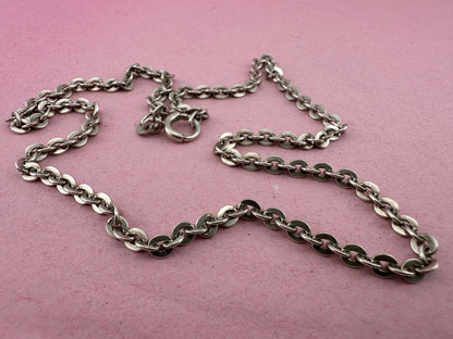 Sterling Silver Flat Cable Chain with Bolt clasp