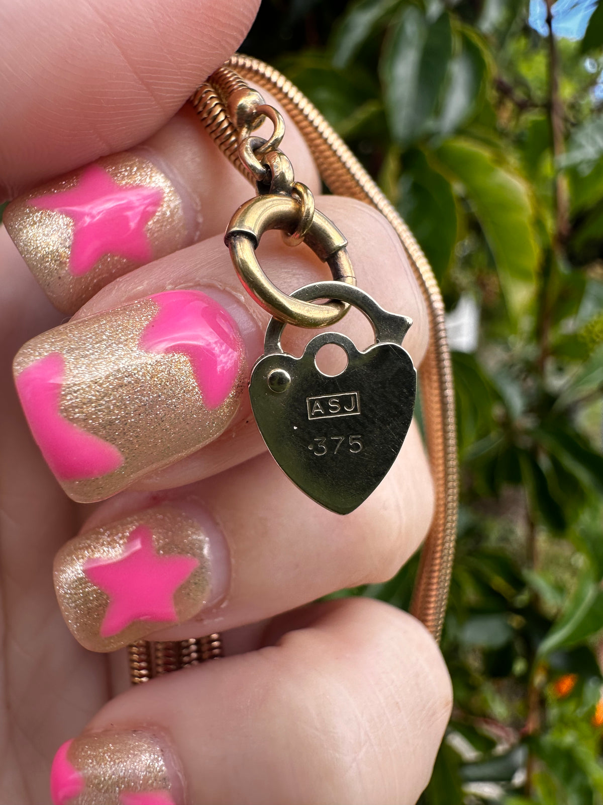 Vintage 9ct gold mini heart padlock