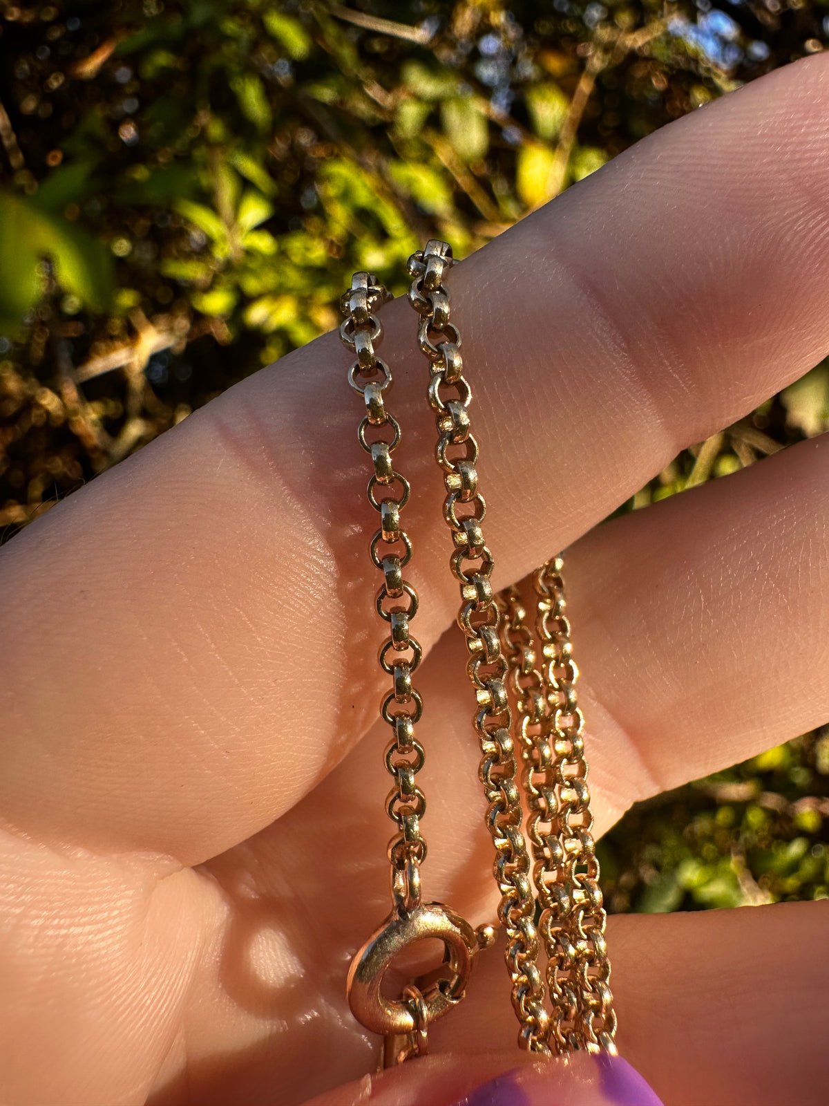 Vintage 9ct Yellow Gold Mini belcher chain