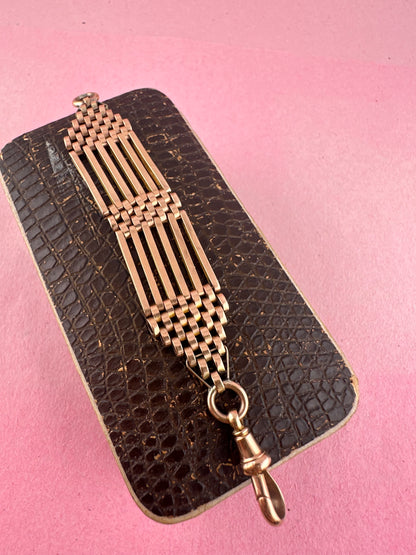 9ct Rose Gold Gate Extender with dogclip