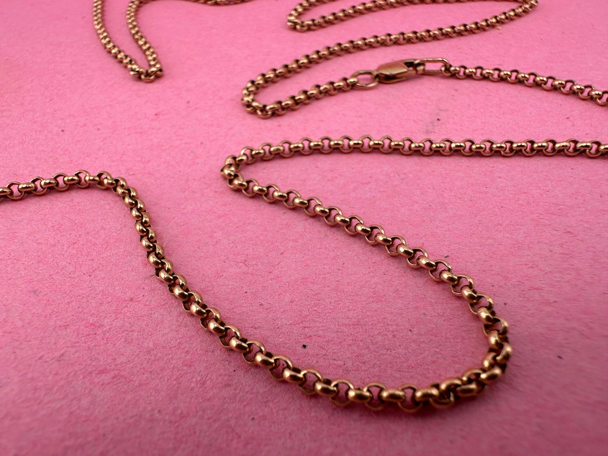 Vintage 9ct Gold long Belcher chain