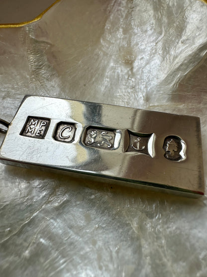 Silver Ingot Pendant- Queen Elizabeth II Silver Jubilee 1977