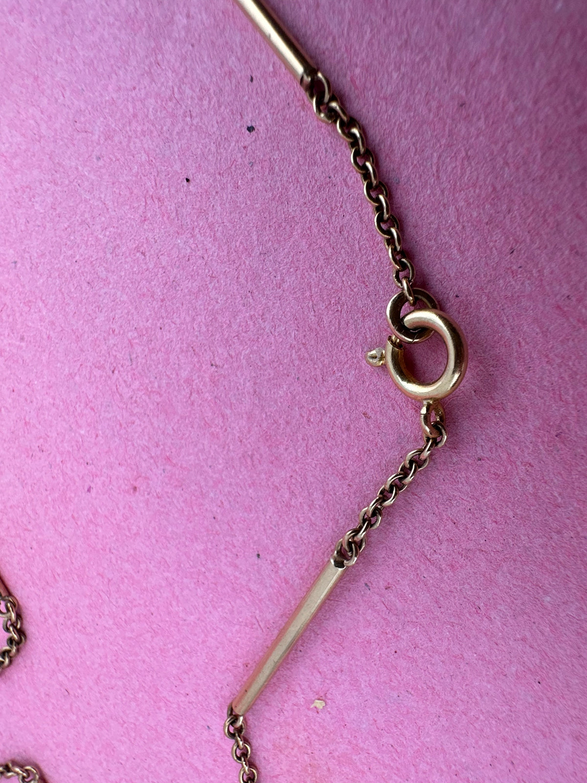 Vintage 9ct Gold Bar Station chain