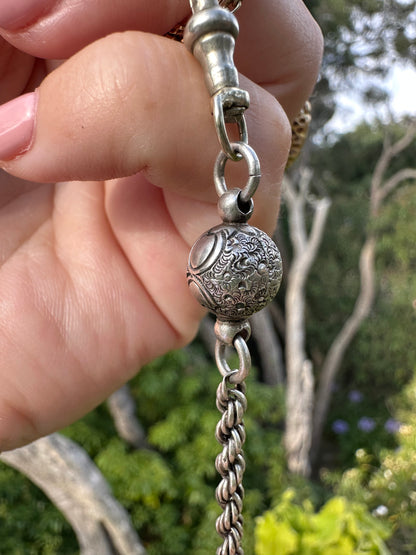 Sterling Silver Rope and Orb Extender