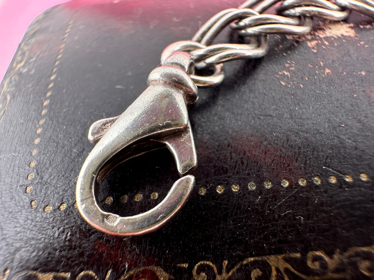 Sterling Silver Double Curb extender with large lobster clasp