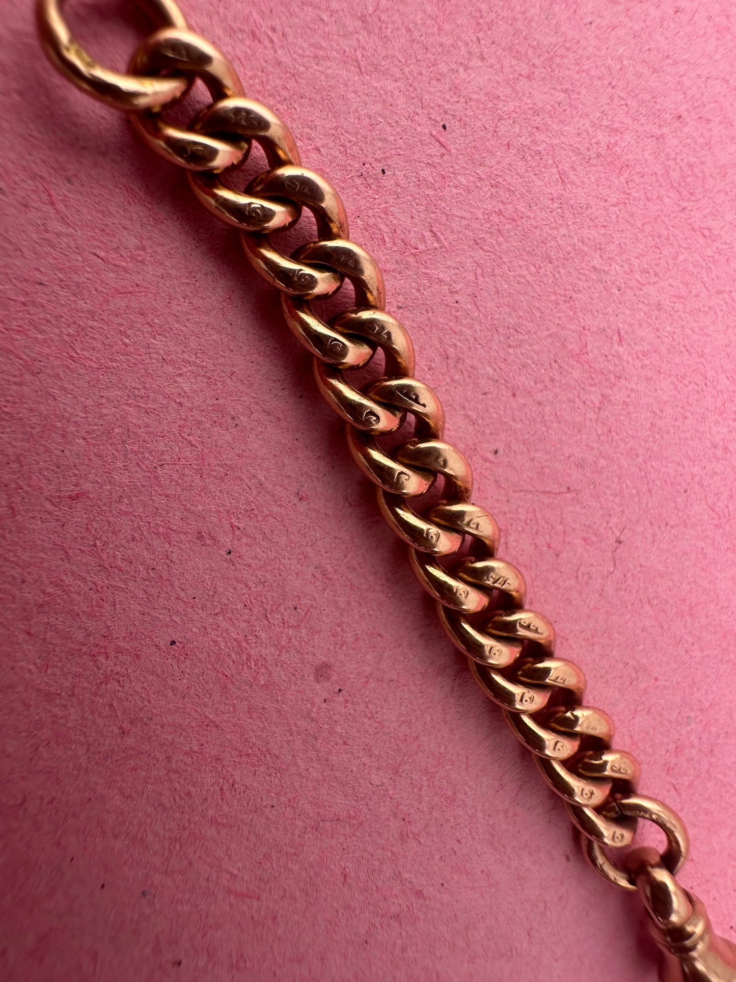 9ct Rose Gold Curb extender