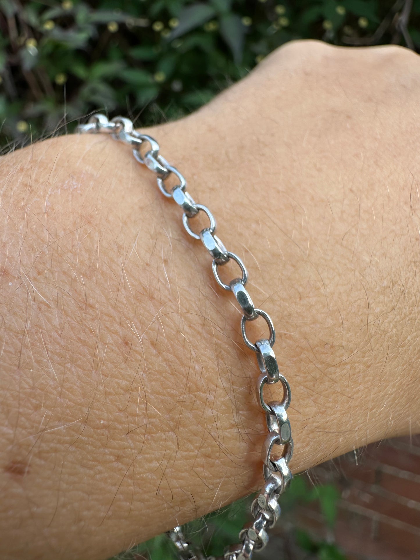 Sterling Silver Biker bracelet