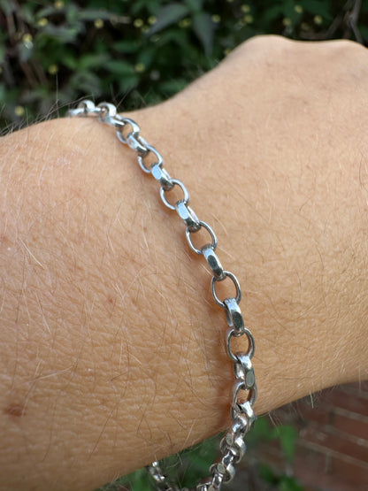 Sterling Silver Biker bracelet