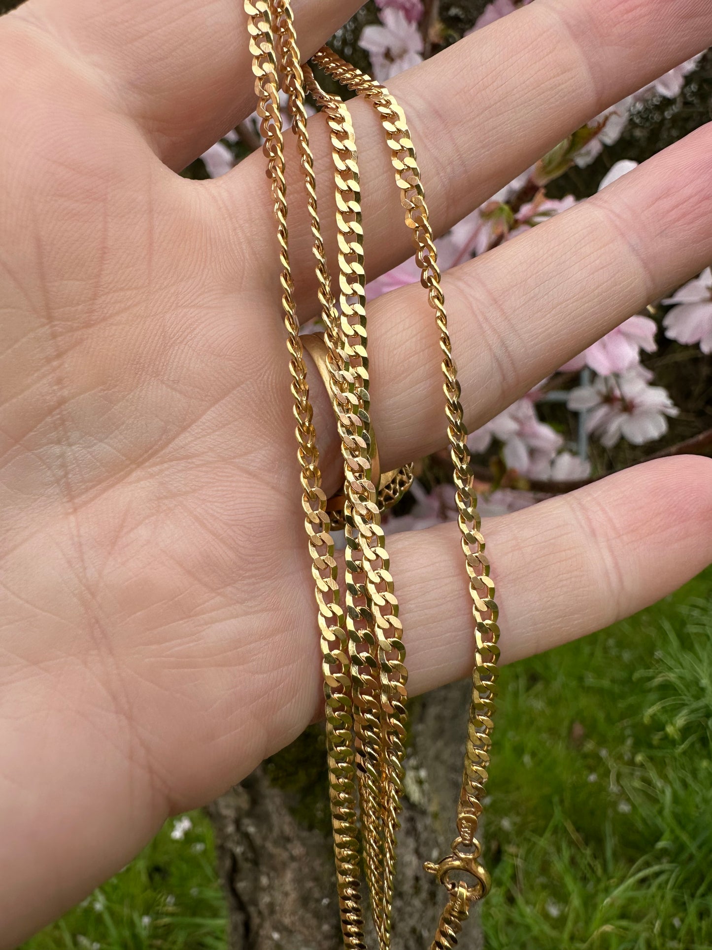 9ct Gold Italian flat curb chain