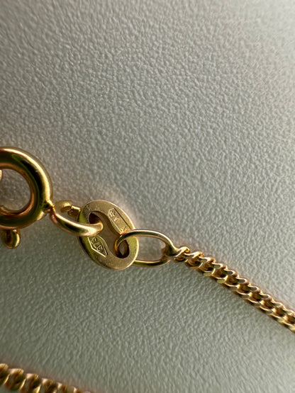 Vintage 9ct Gold UnoAerre mini curb chain