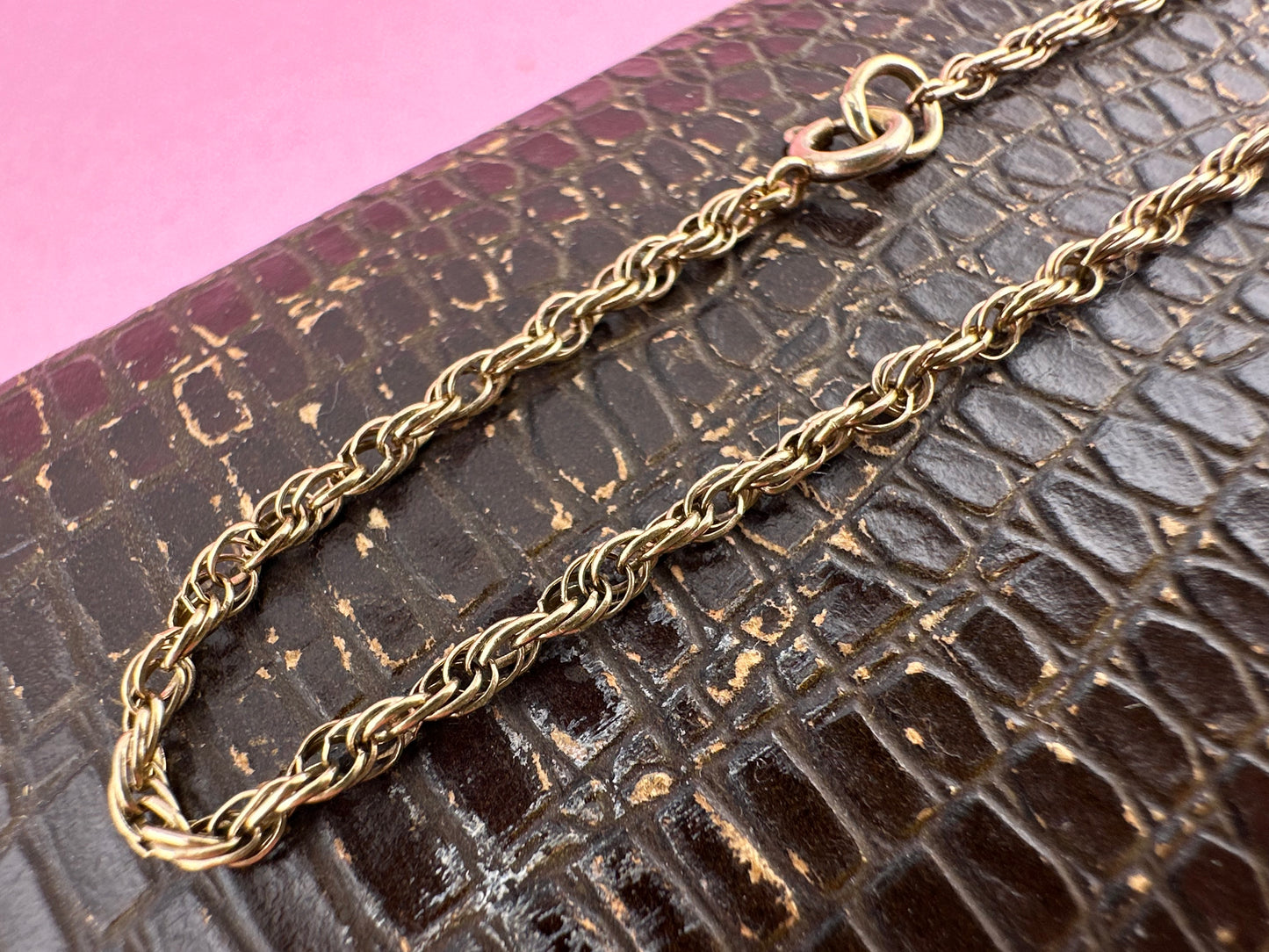 Vintage 9ct Gold mini rope bracelet