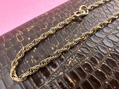 Vintage 9ct Gold mini rope bracelet