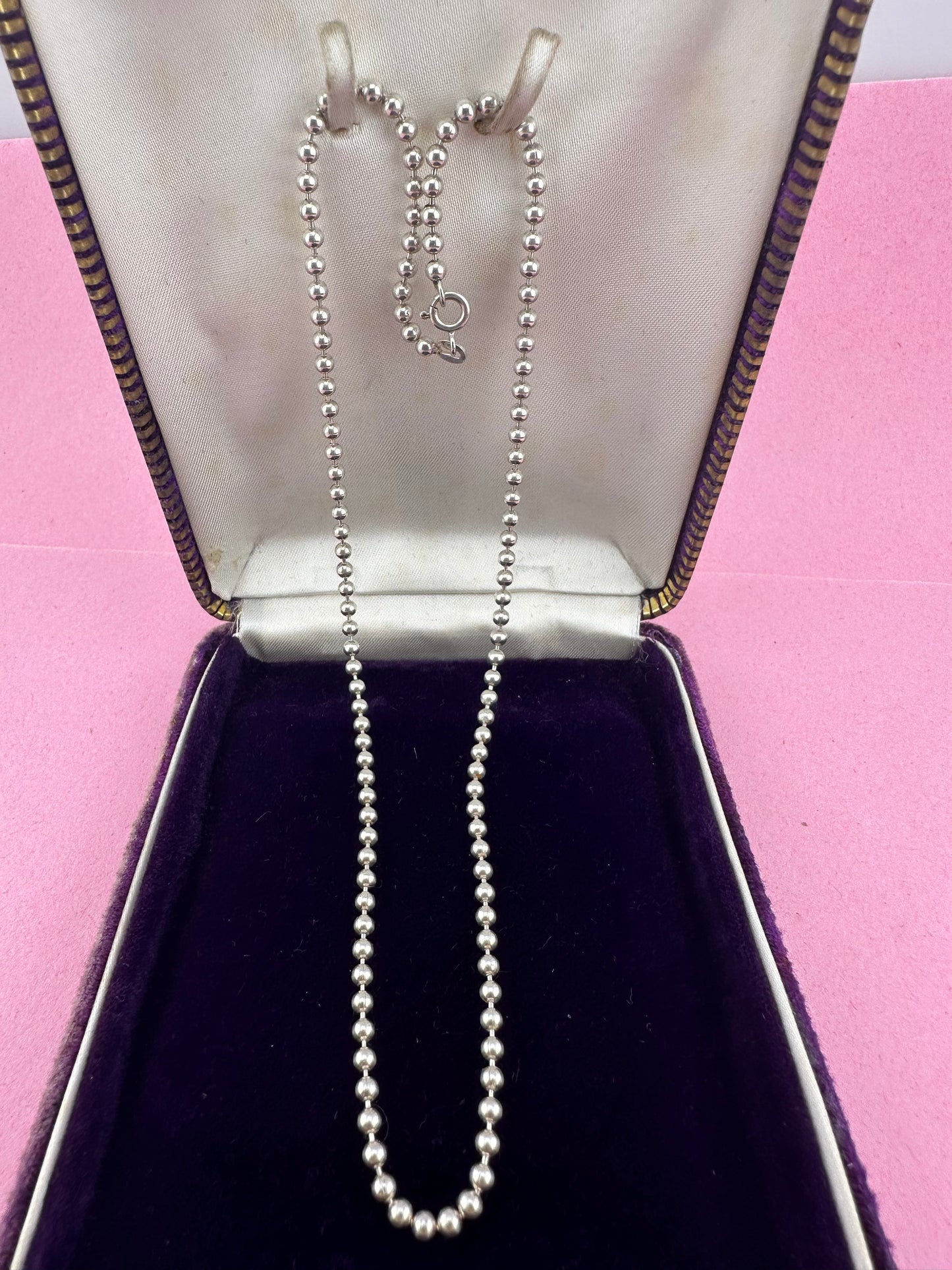Vintage Sterling Silver Ball chain