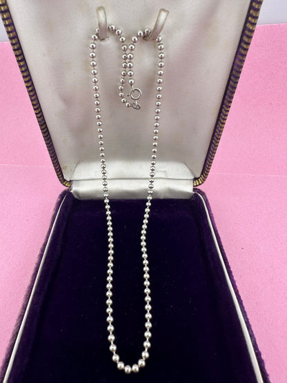 Vintage Sterling Silver Ball chain