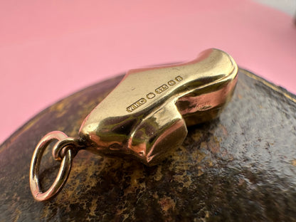 Vintage 9ct Gold Clog charm