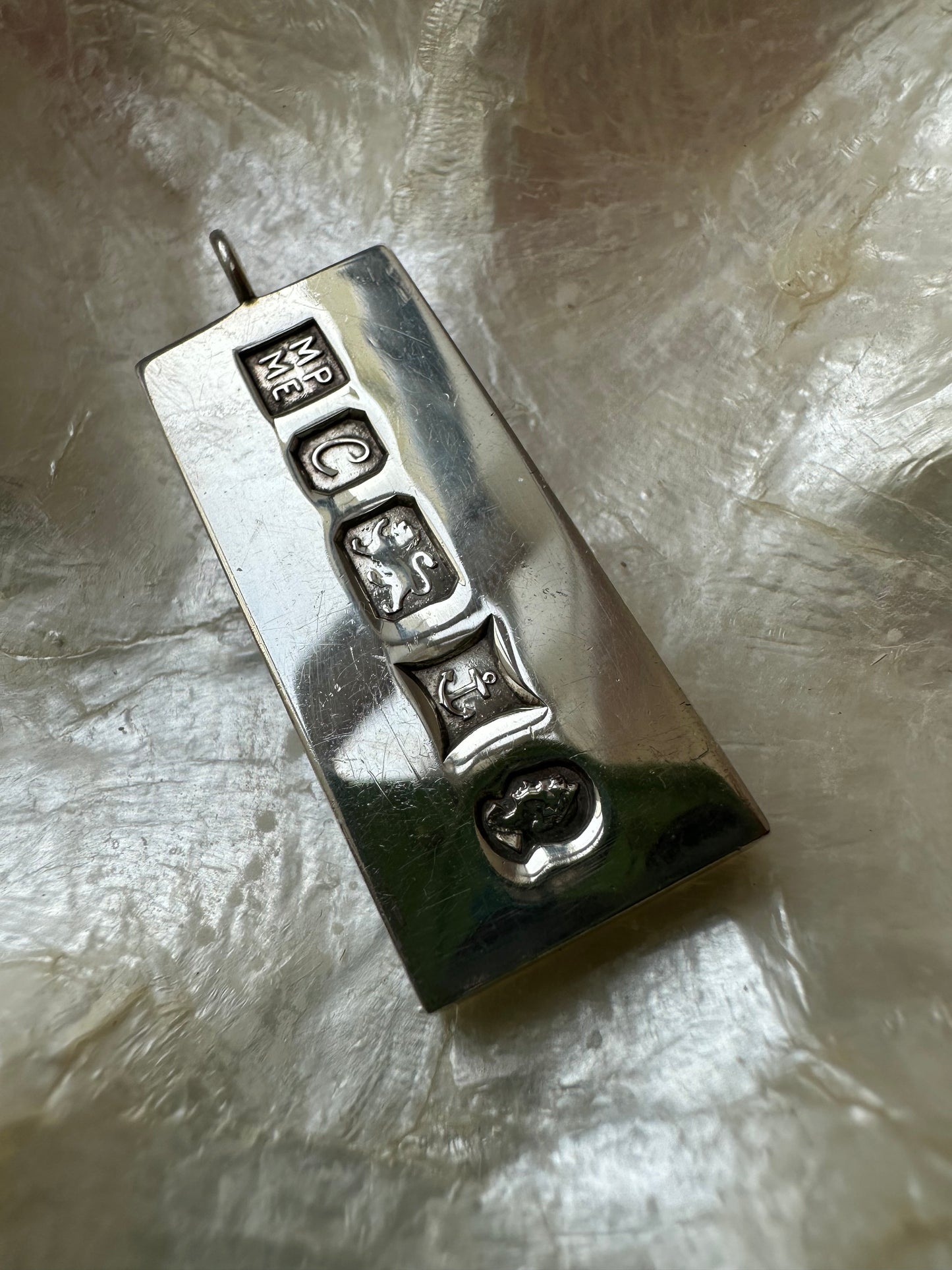 Silver Ingot Pendant- Queen Elizabeth II Silver Jubilee 1977