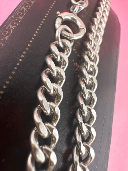 Sterling Silver Curb Bracelet with Bolt Clasp
