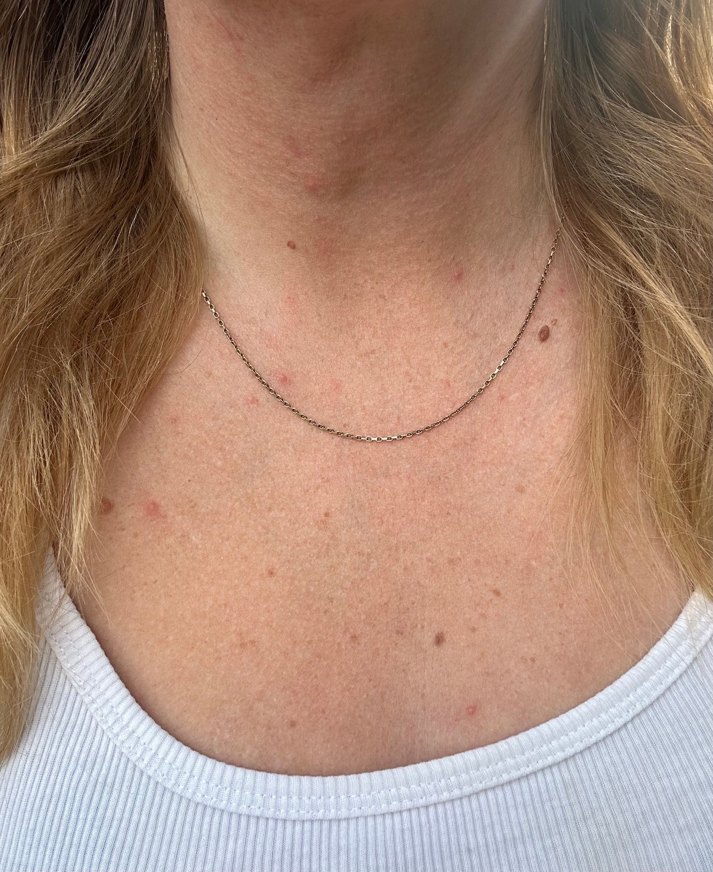 Vintage 9ct yellow gold biker chain