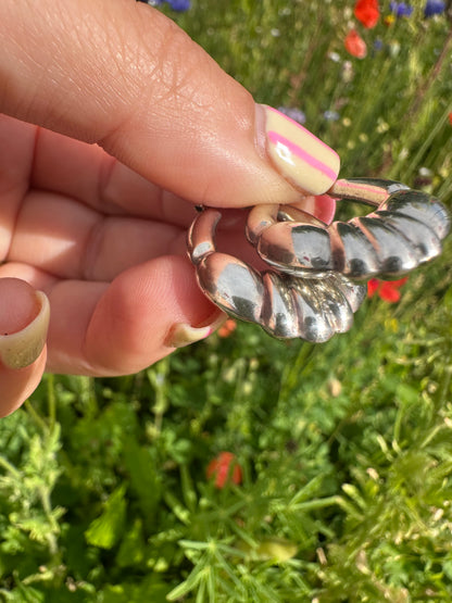 Sterling Silver Puffy Hoops