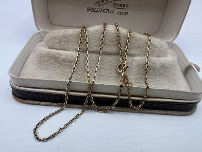 Vintage 9ct yellow gold biker chain