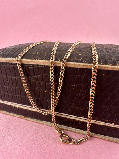 Vintage UnoAerre 9ct Rose Gold Curb chain