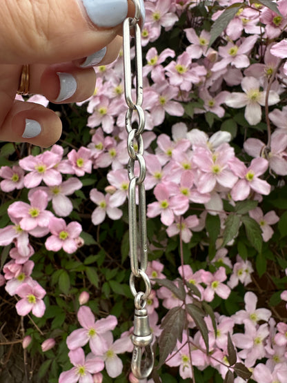 Sterling Silver Trombone Extender with dog clip