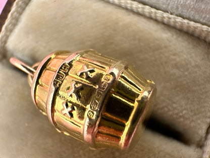 Vintage 9ct Moonshine Barrel charm