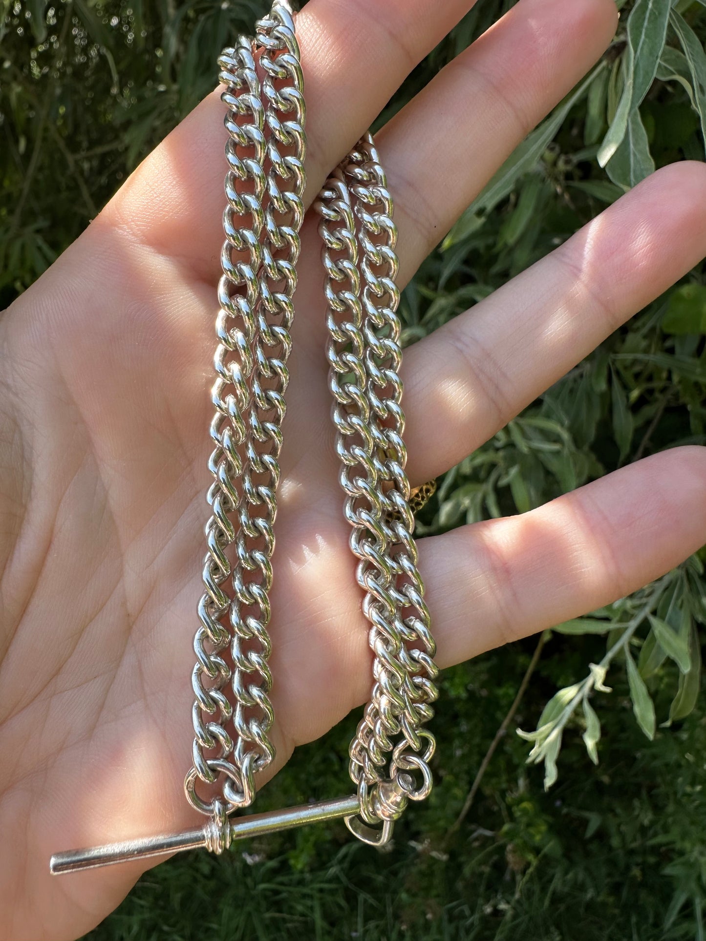 Vintage Sterling Silver Albert Chain