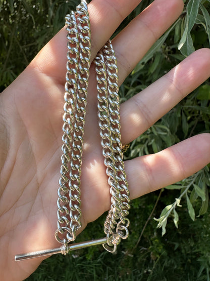 Vintage Sterling Silver Albert Chain