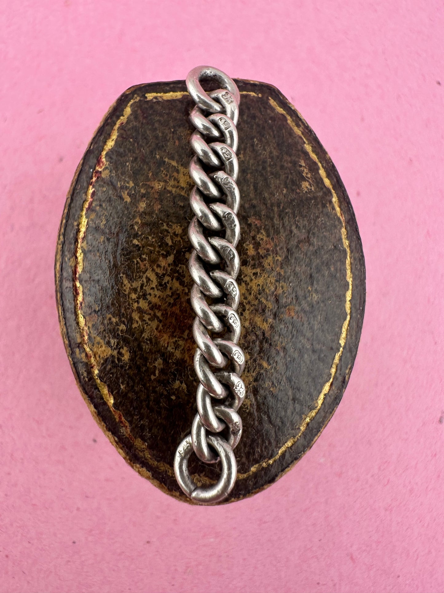 Antique Sterling silver curb extender- no clasps