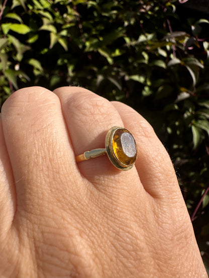 18ct Gold Yellow Paste Ring