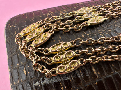10ct Gold Oval and cable link bracelet