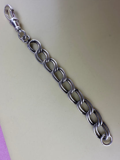Vintage Sterling Double curb extender with dog clip