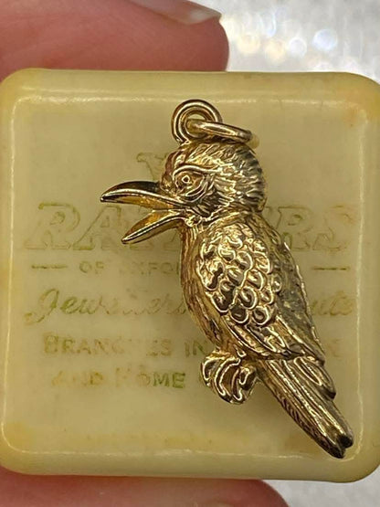 Vintage 9ct Gold Kookaburra charm